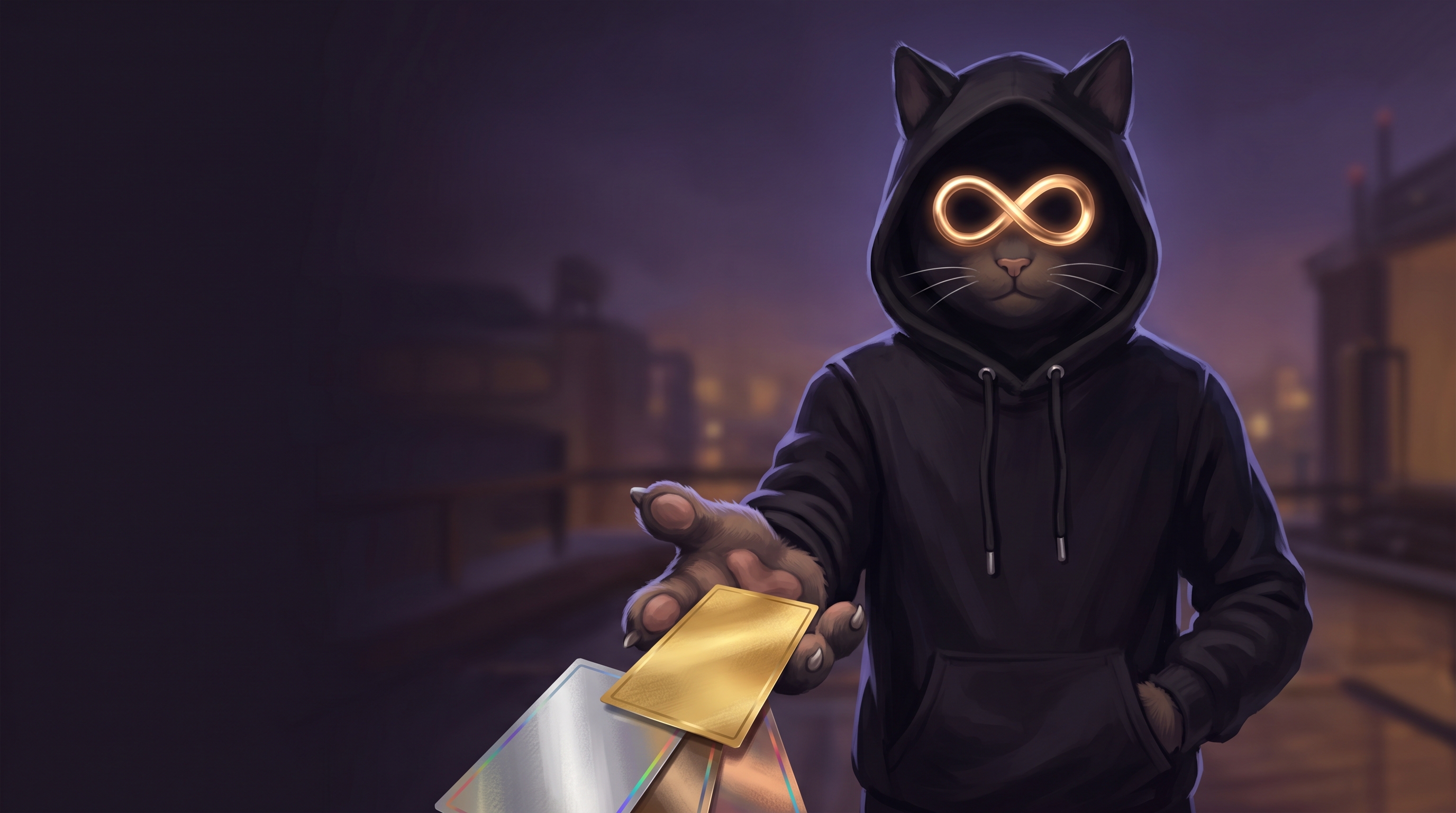 Gato handing a foil forward